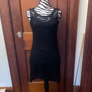 Free People black dress with lace overlay size small